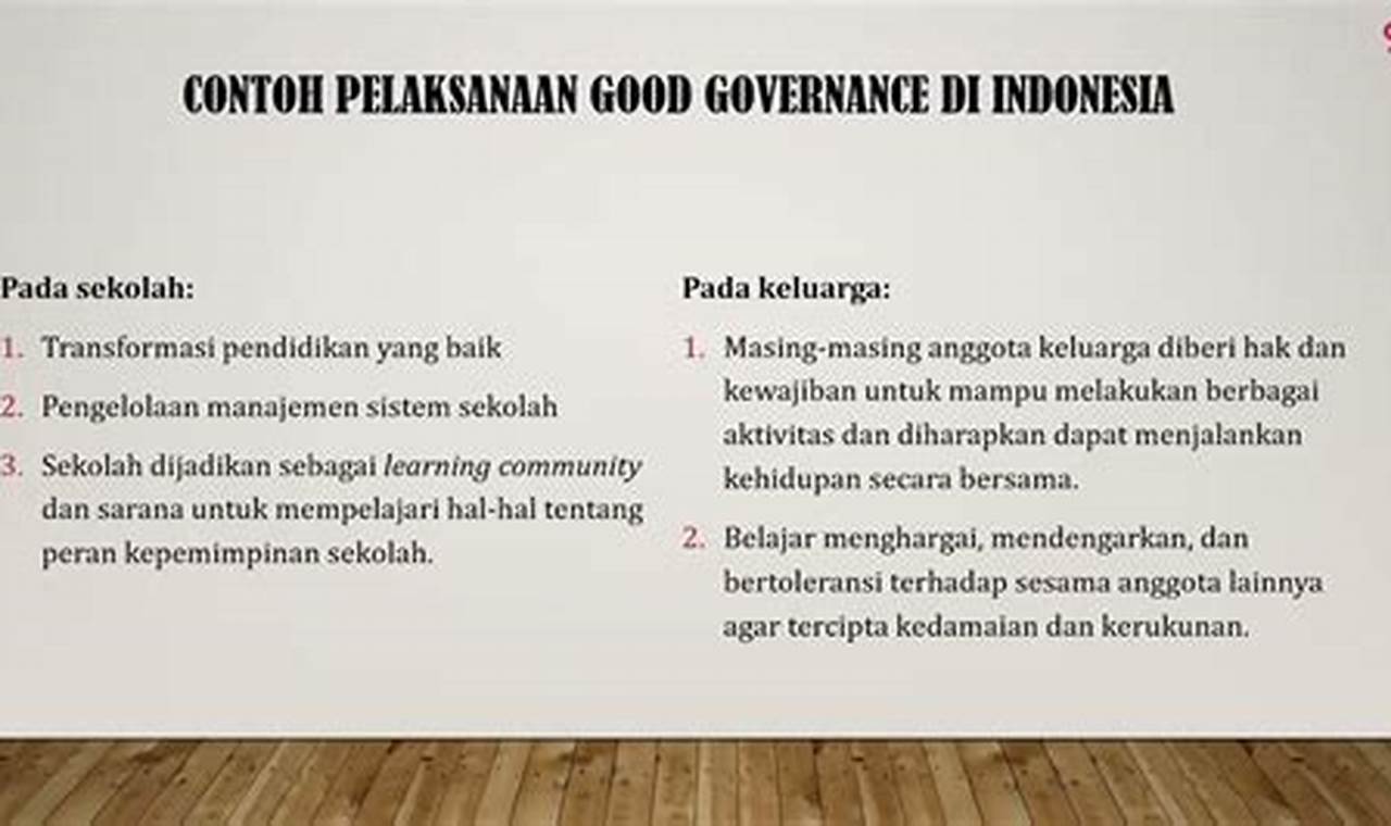 Terungkap Manfaat Penerapan Good Governance