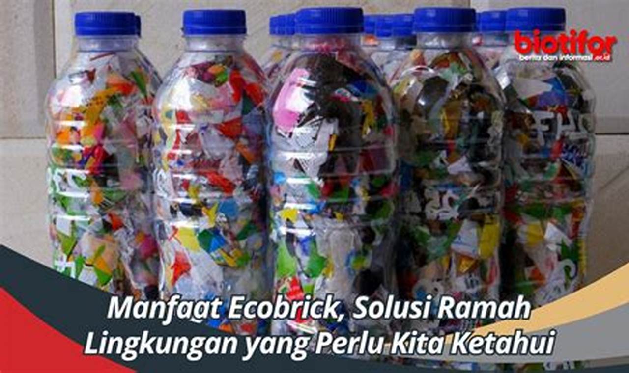 Temukan Manfaat Ecobrick Bagi Lingkungan, Perlu Kamu Ketahui!