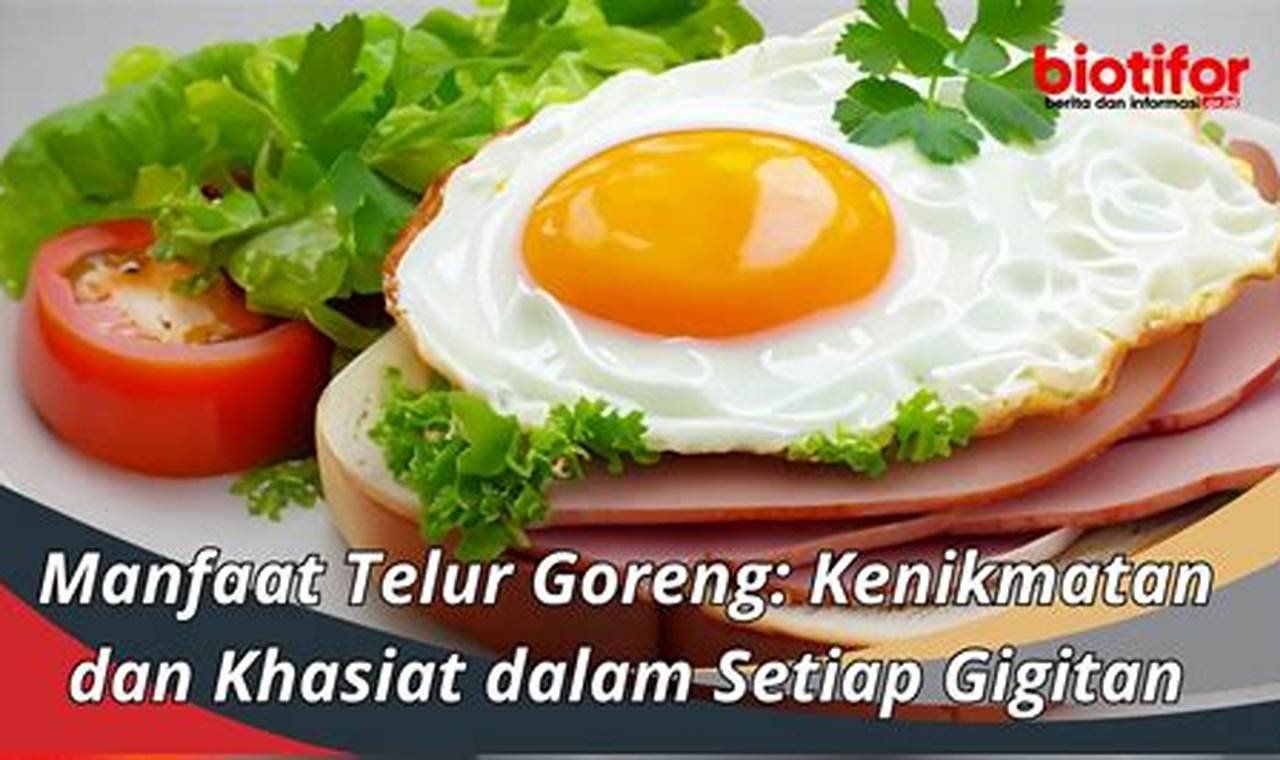 Ungkap 5 Manfaat Telur Goreng yang Belum Anda Ketahui!